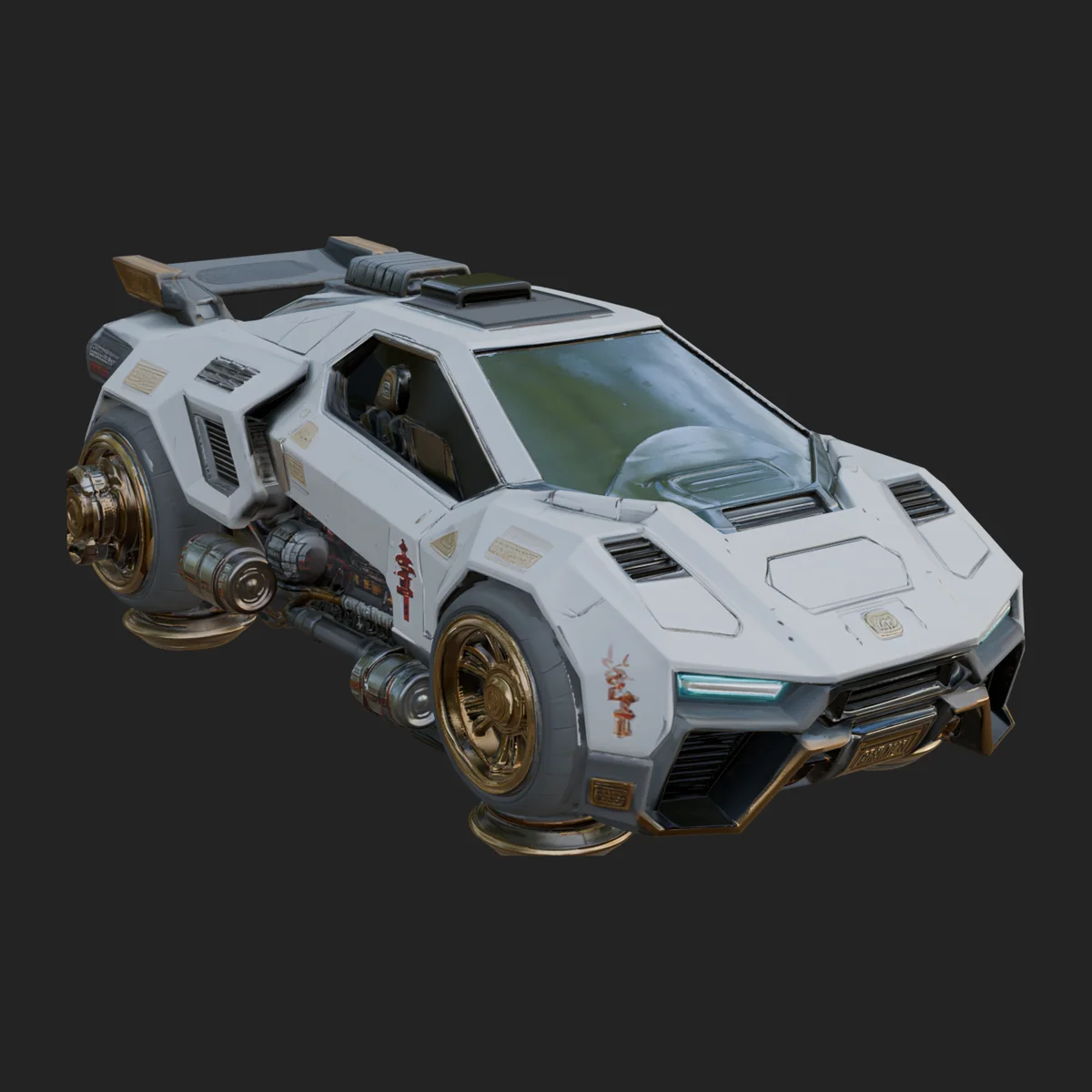 Armored Hover Car Model Design 2