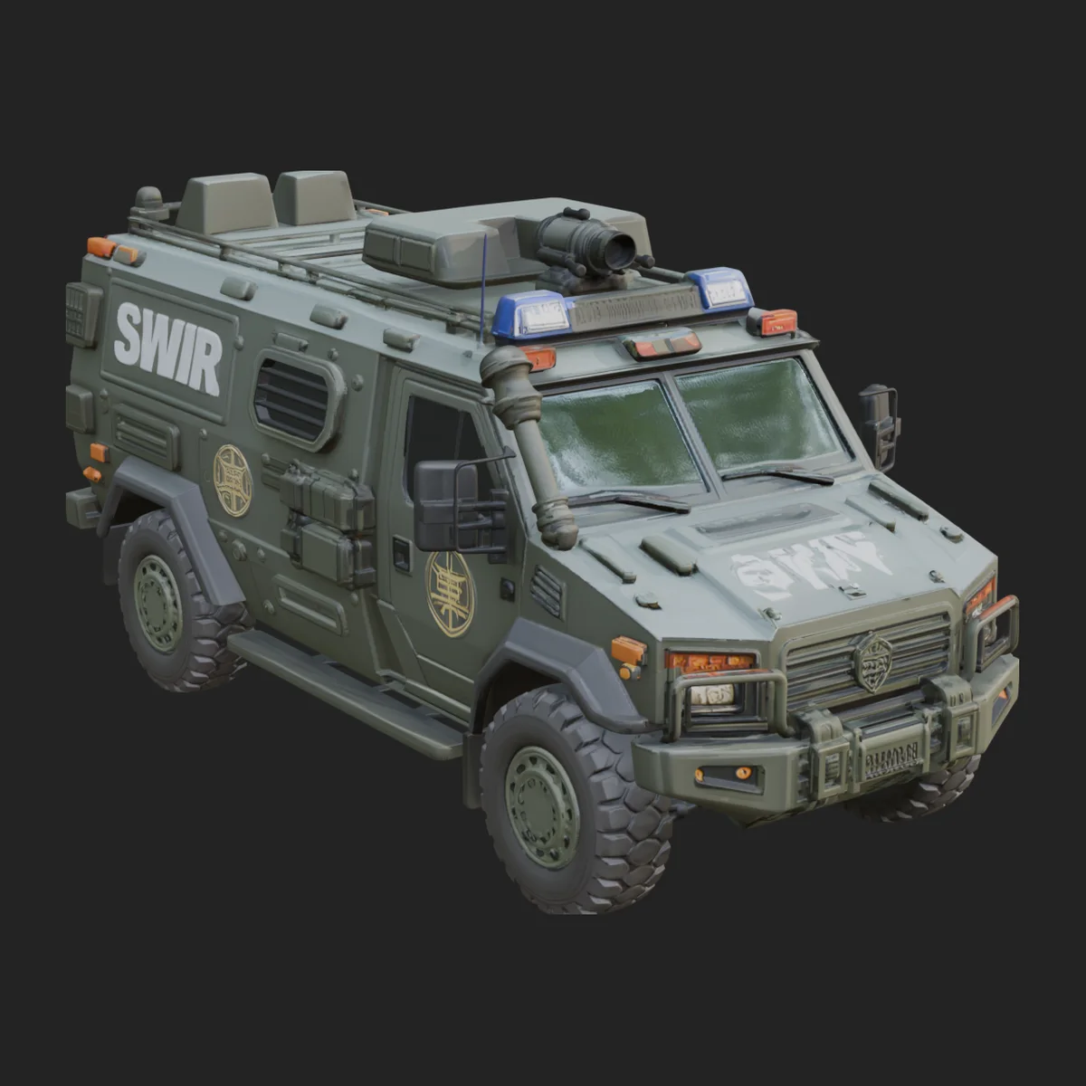 Armored Security Truck Model Design 3