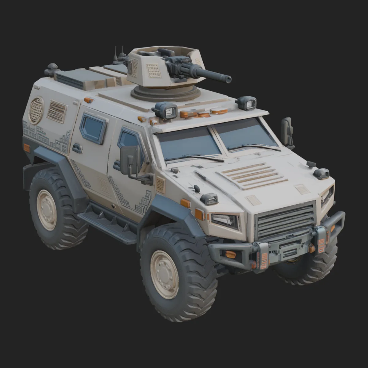 Armored Security Truck Model Design 4