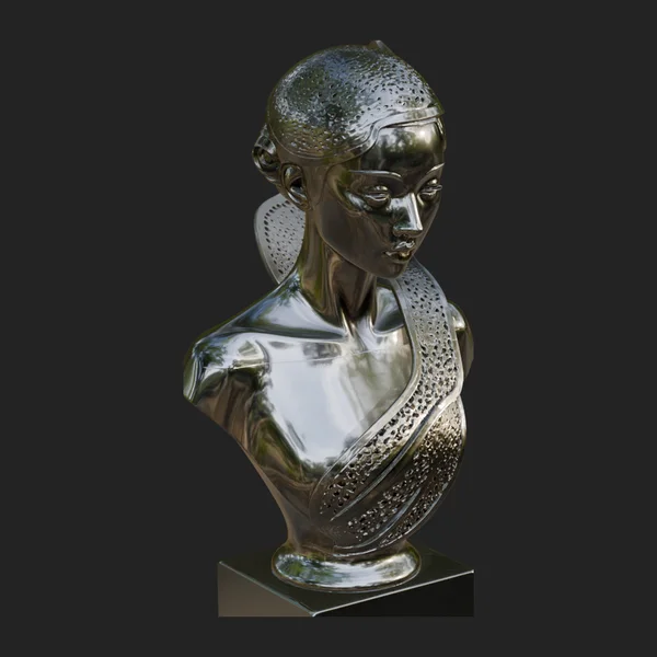 Art Deco Filigree Bust Statue Design 2