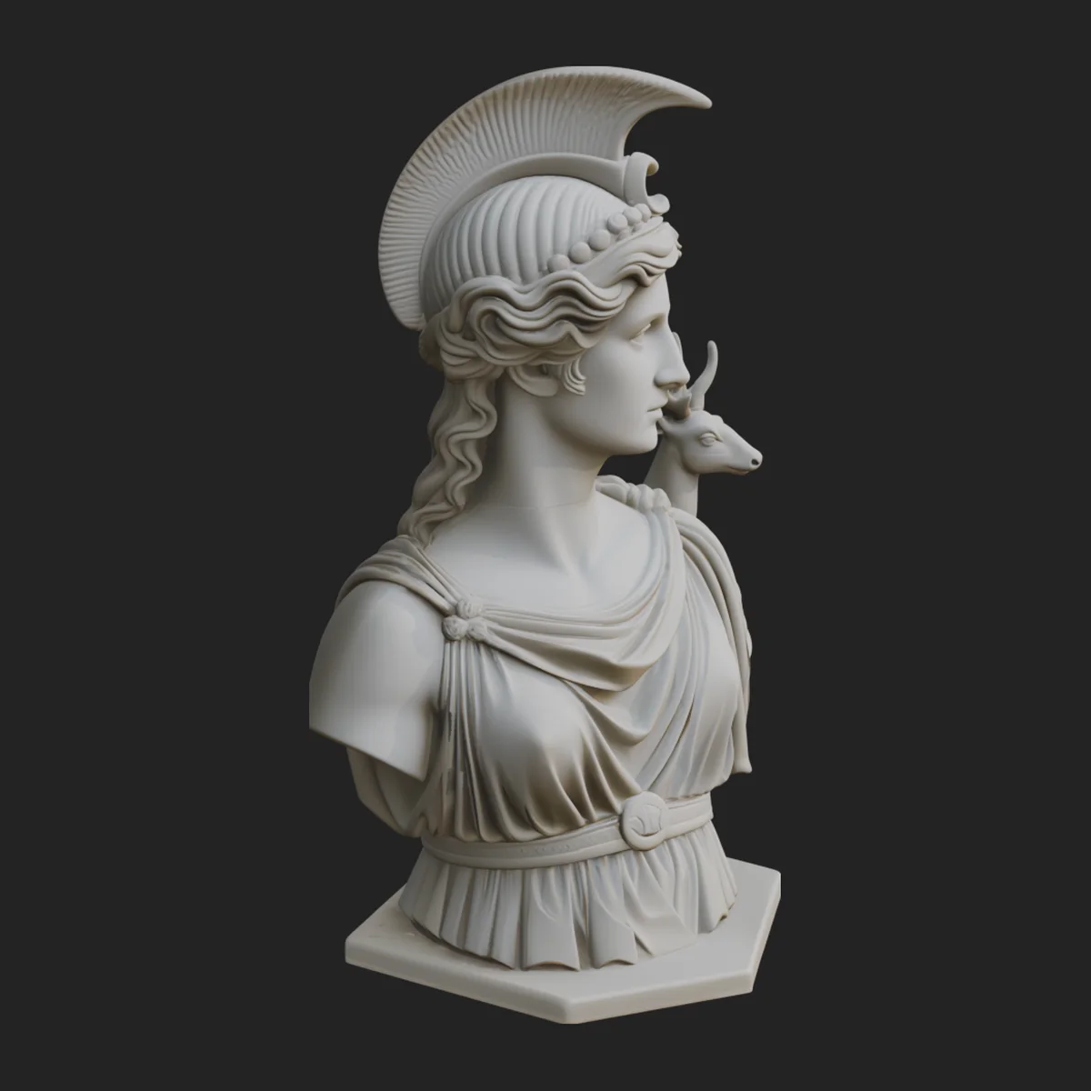 Artemis Bust Statue Design 1