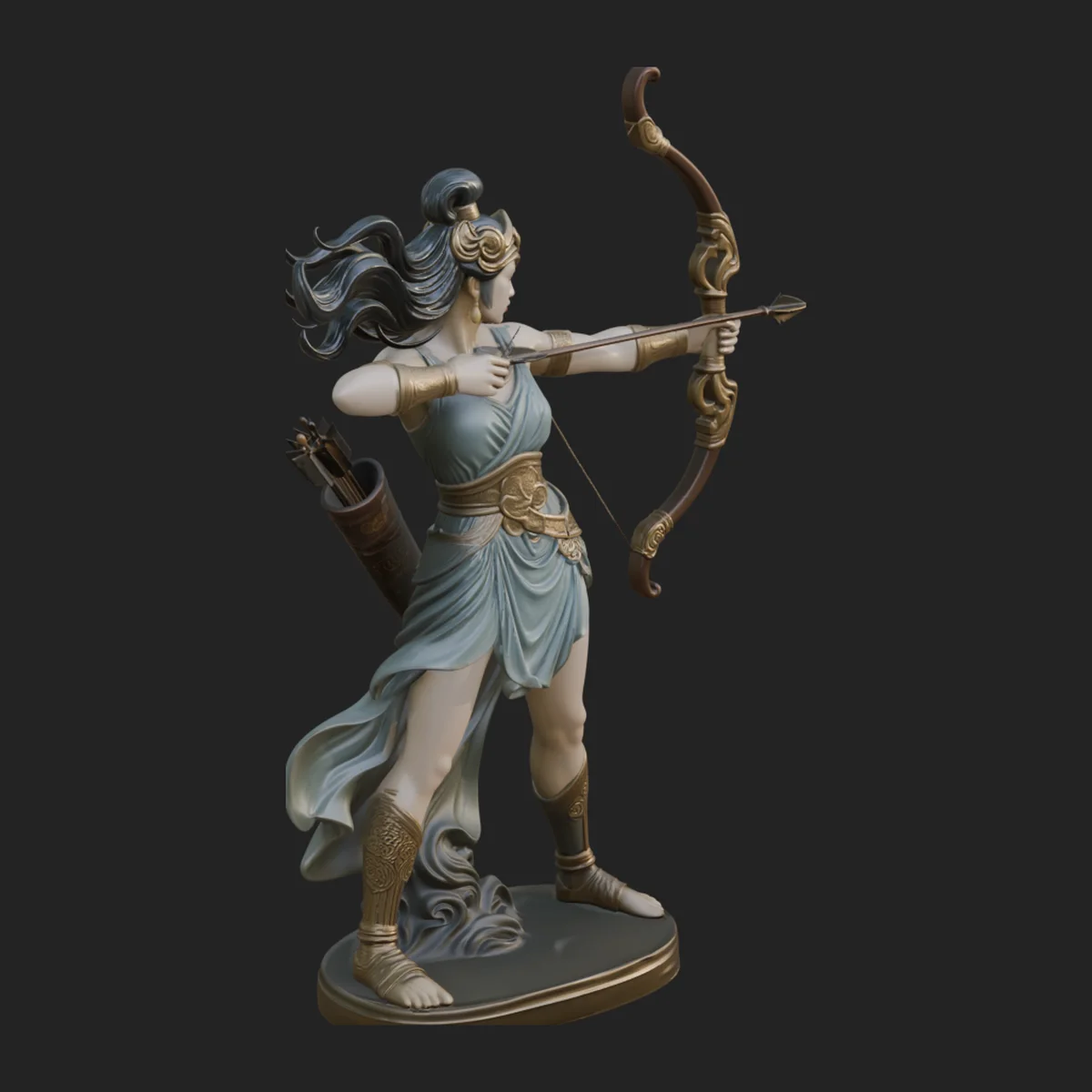 Artemis the Archer Statue Design 3