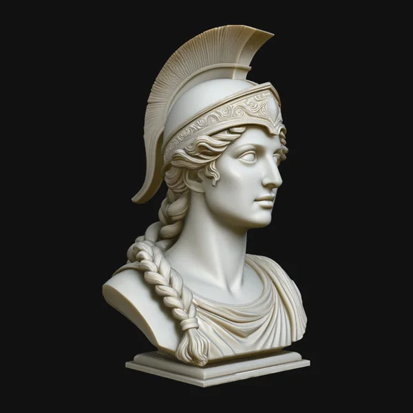 Athena Goddess Bust Statue Design 1