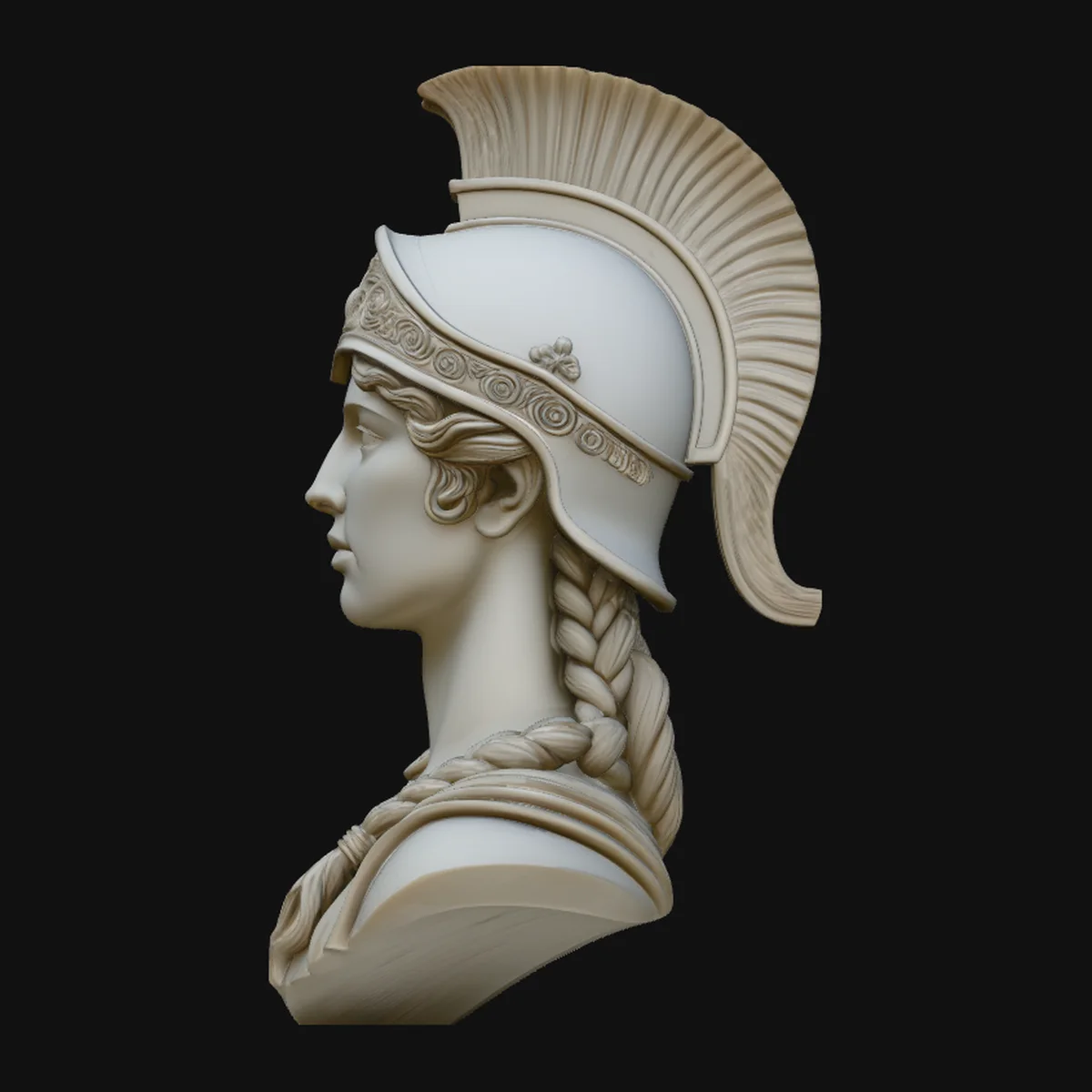 Athena Goddess Bust Statue Design 3
