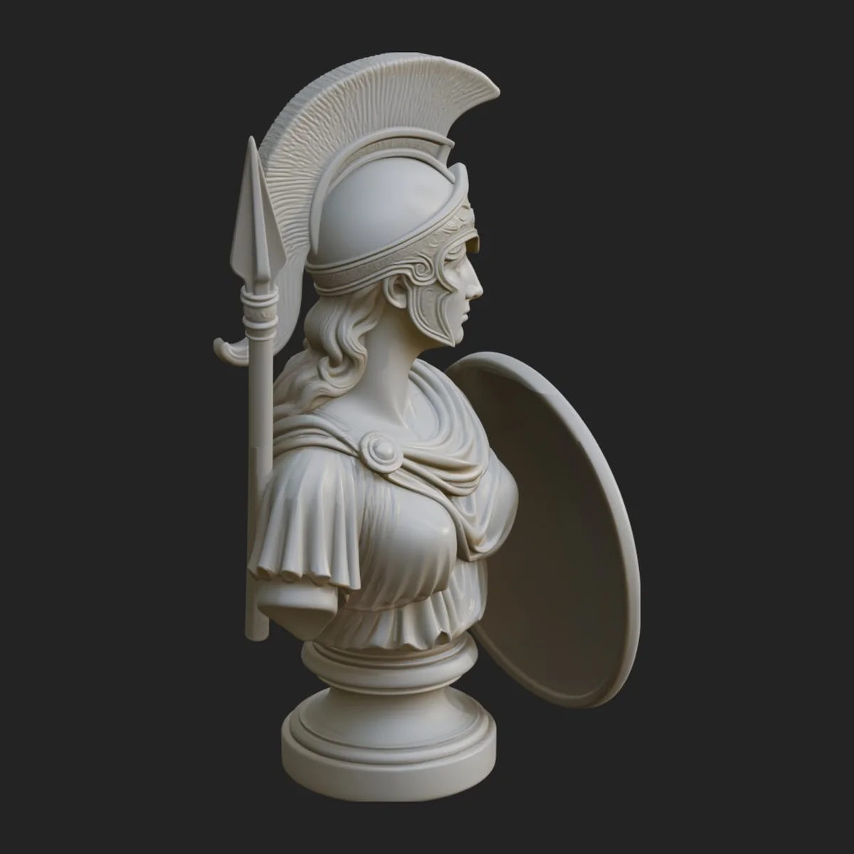 Athena Goddess Bust Statue Design 5