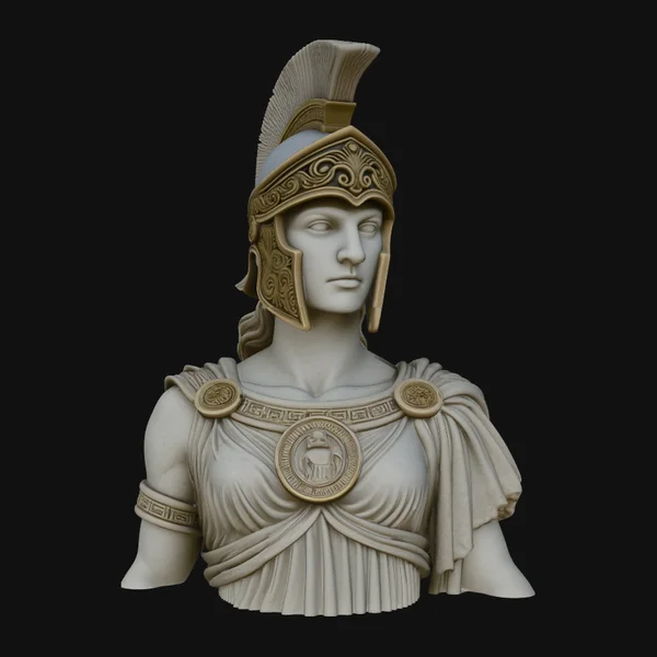 Athena Warrior Bust Pendant Design 3
