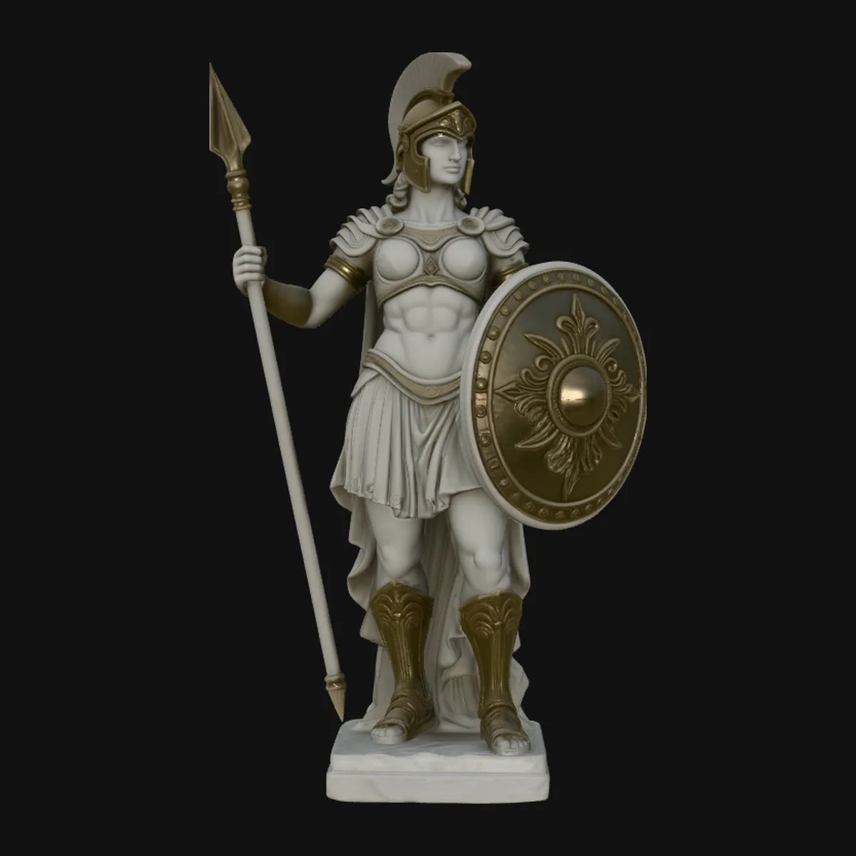 Athena Warrior Goddess Statue Design 1
