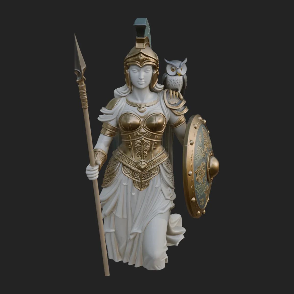Athena Warrior Goddess Statue Design 10