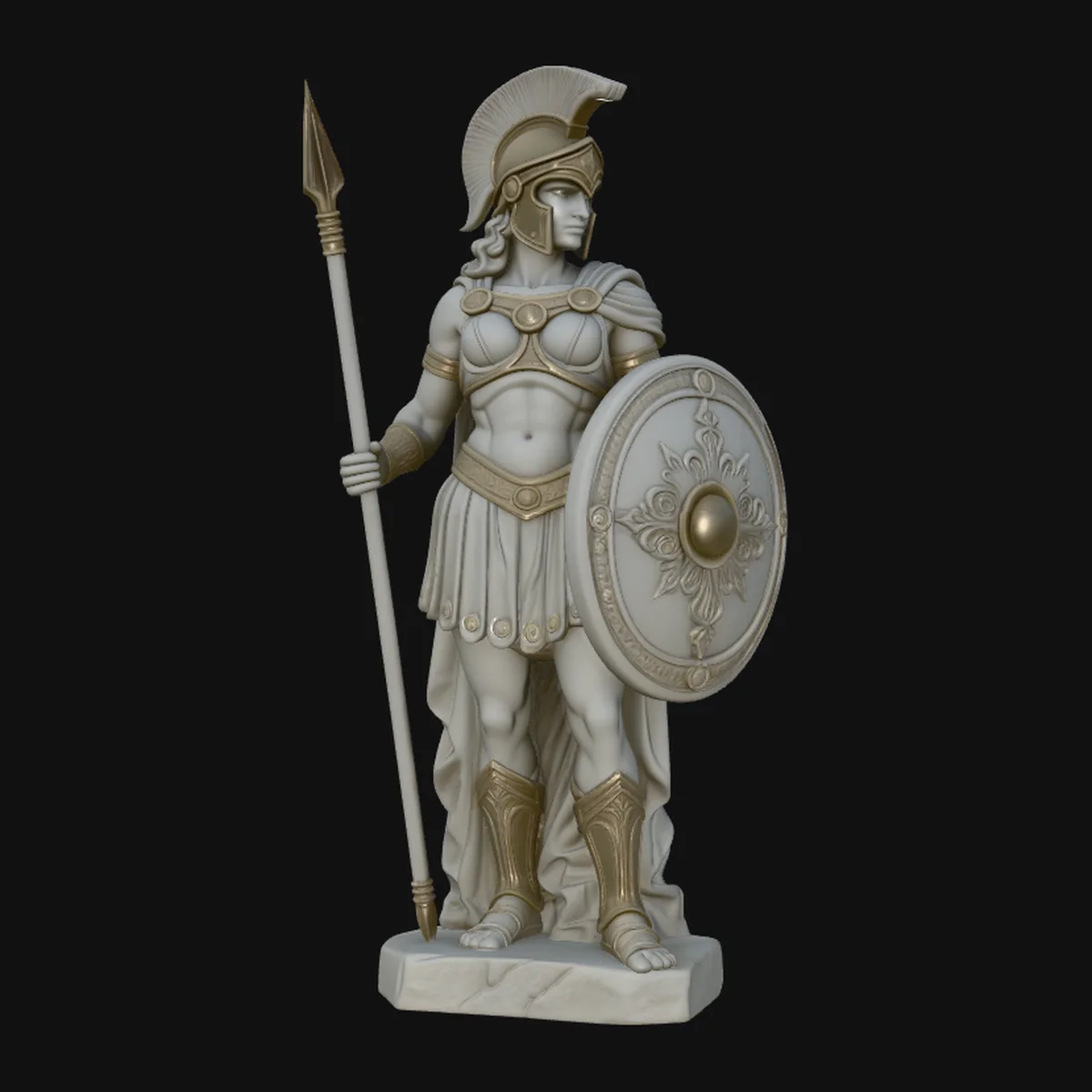 Athena Warrior Goddess Statue Design 3
