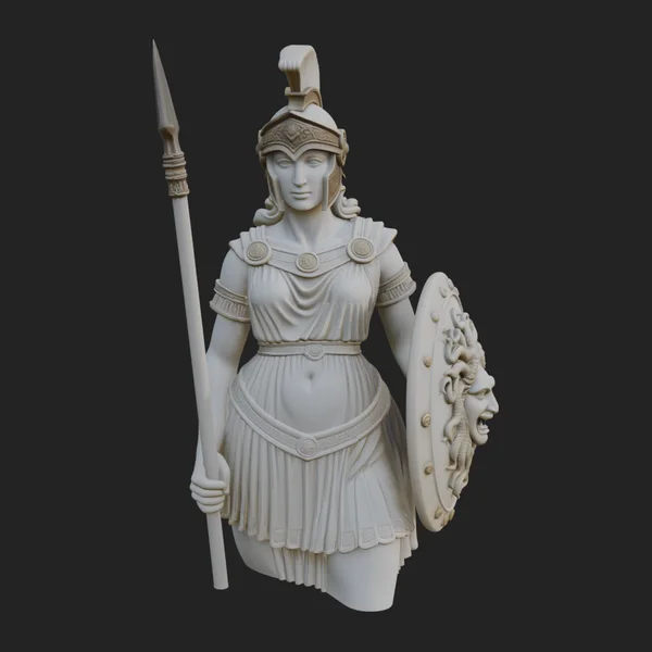 Athena Warrior Goddess Statue Design 4