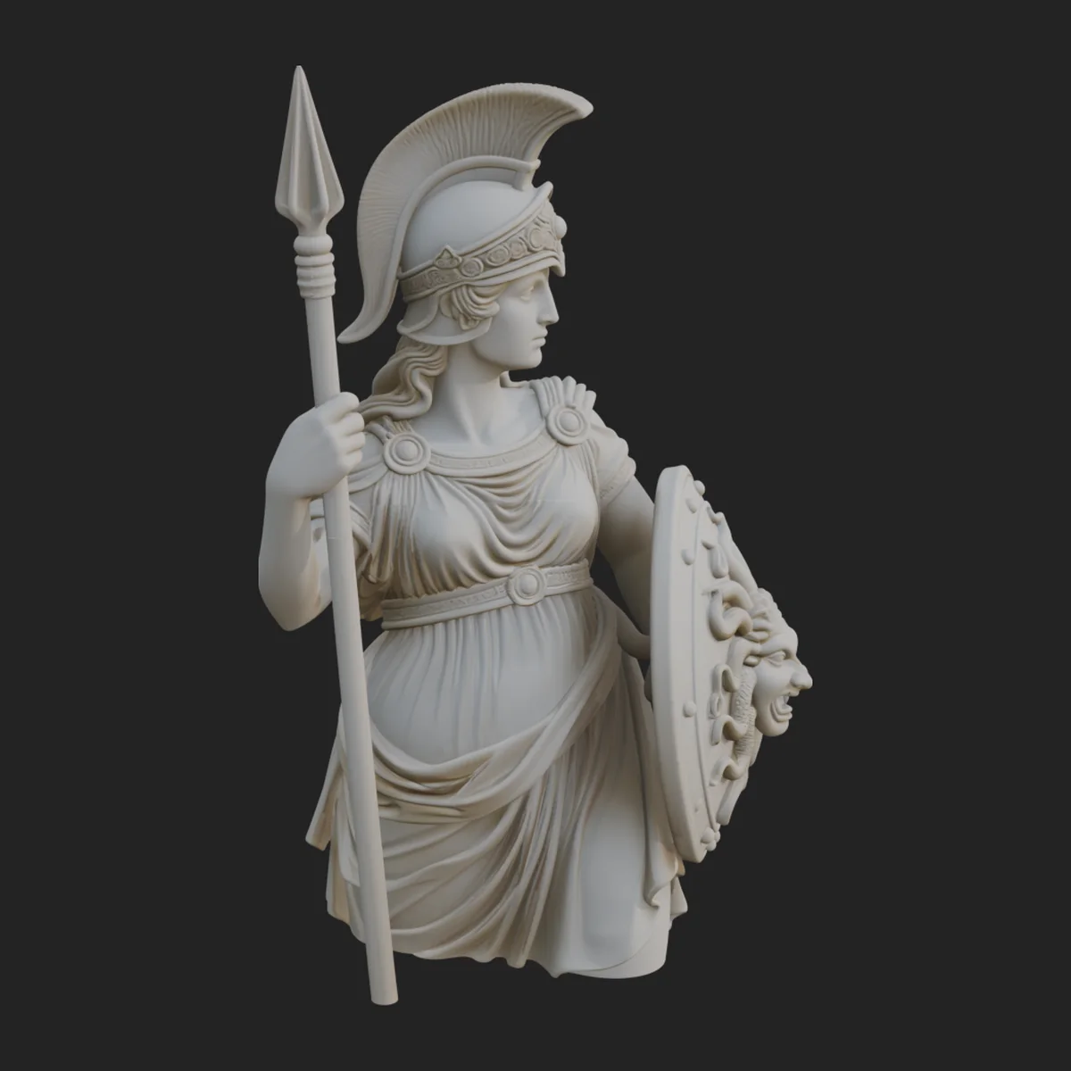 Athena Warrior Goddess Statue Design 5
