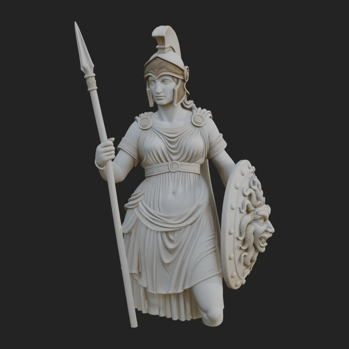 Athena Warrior Goddess Statue Design 6