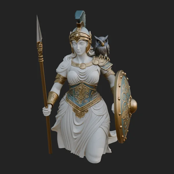 Athena Warrior Goddess Statue Design 8