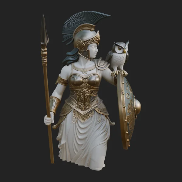 Athena Warrior Goddess Statue Design 9