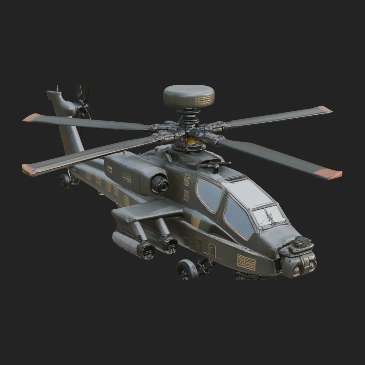 Attack Helicopter Model Design 1