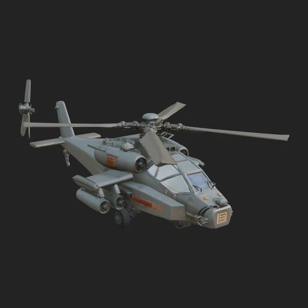 Attack Helicopter Model Design 10