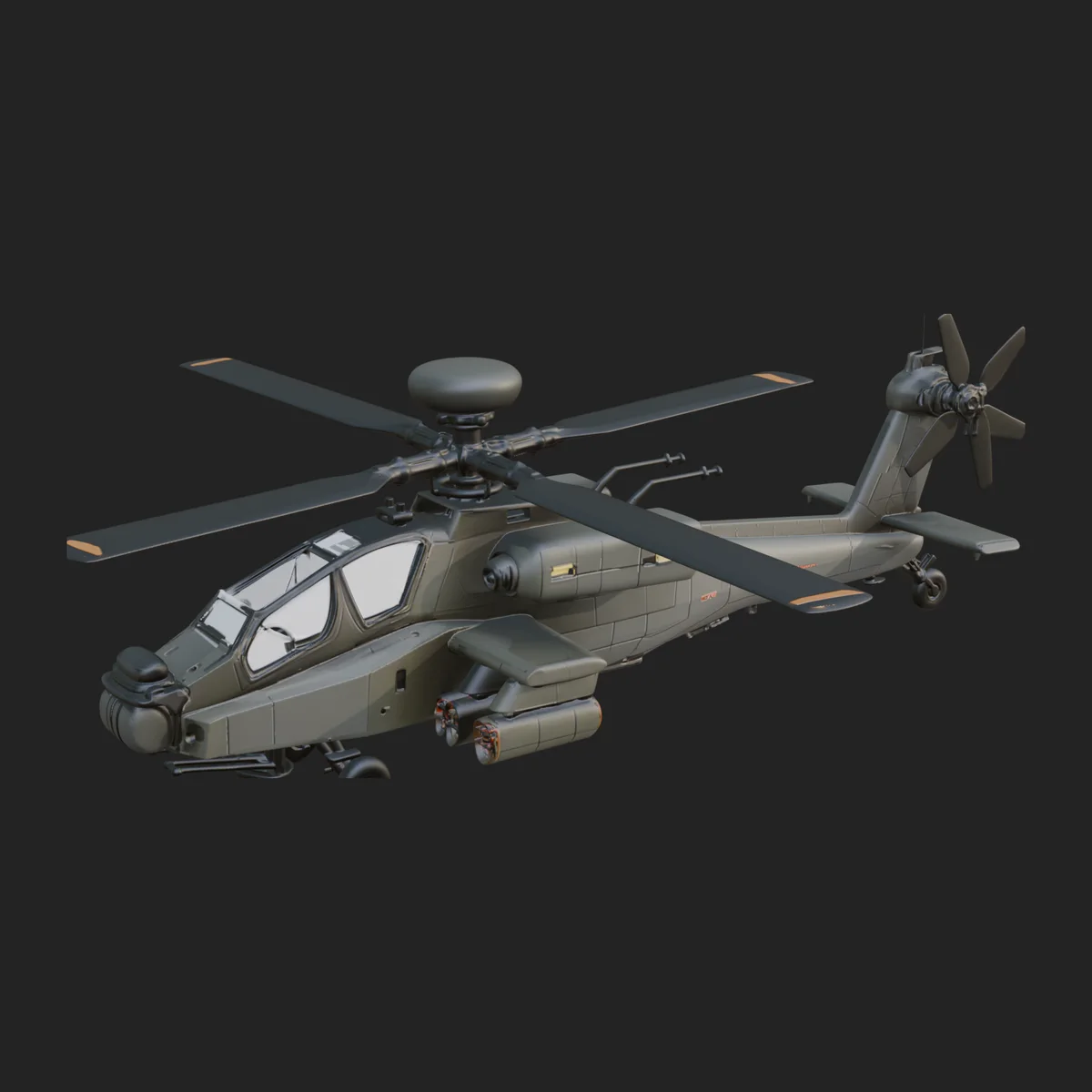 Attack Helicopter Model Design 11