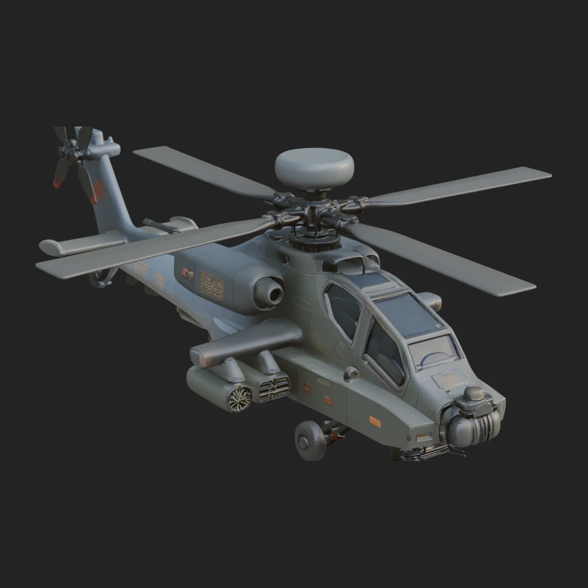 Attack Helicopter Model Design 13
