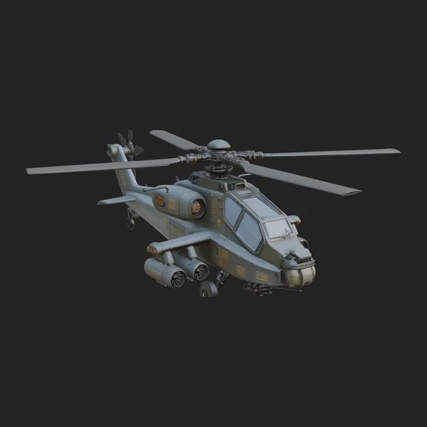 Attack Helicopter Model Design 14