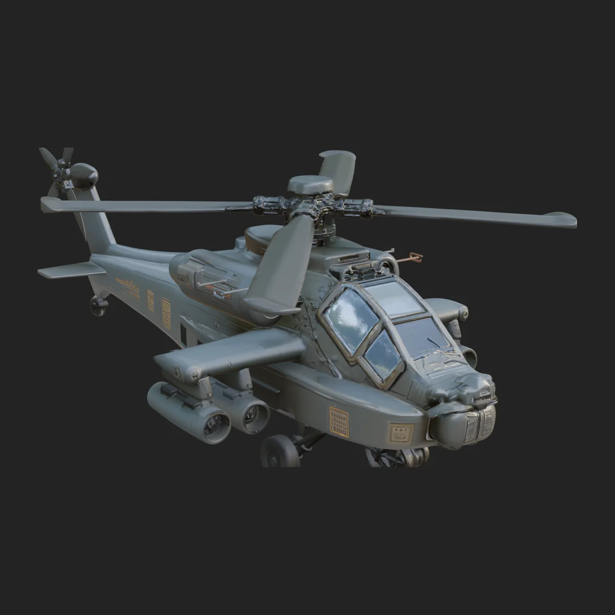 Attack Helicopter Model Design 15