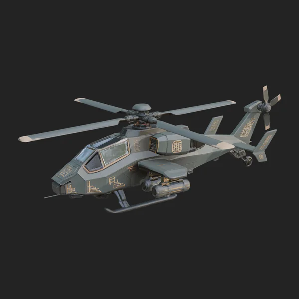 Attack Helicopter Model Design 3