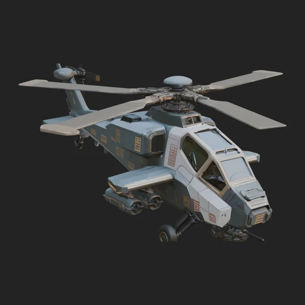 Attack Helicopter Model Design 4