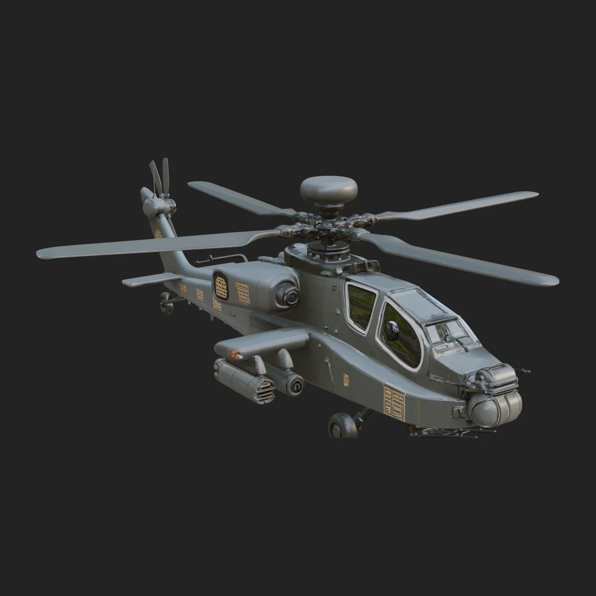 Attack Helicopter Model Design 5