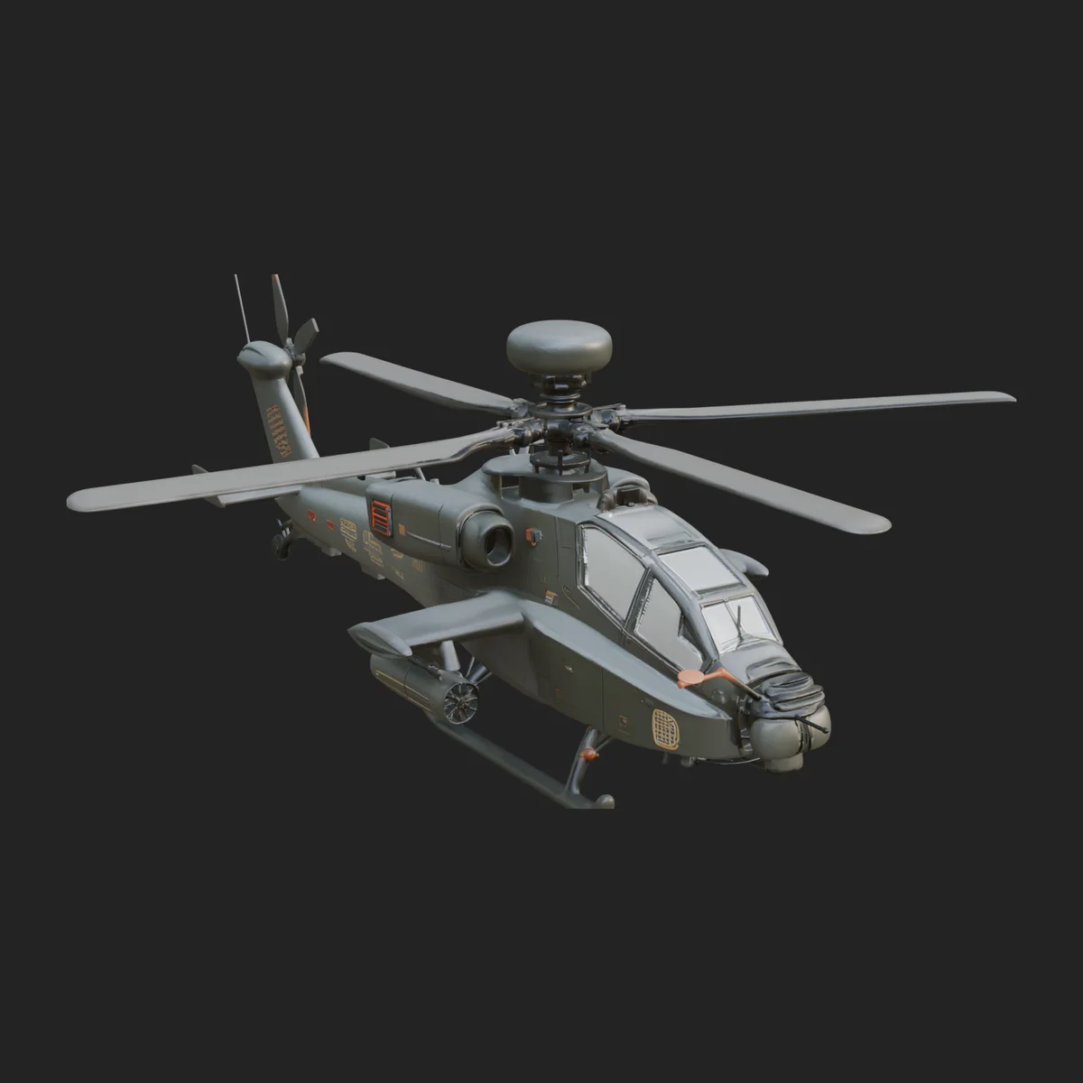 Attack Helicopter Model Design 7