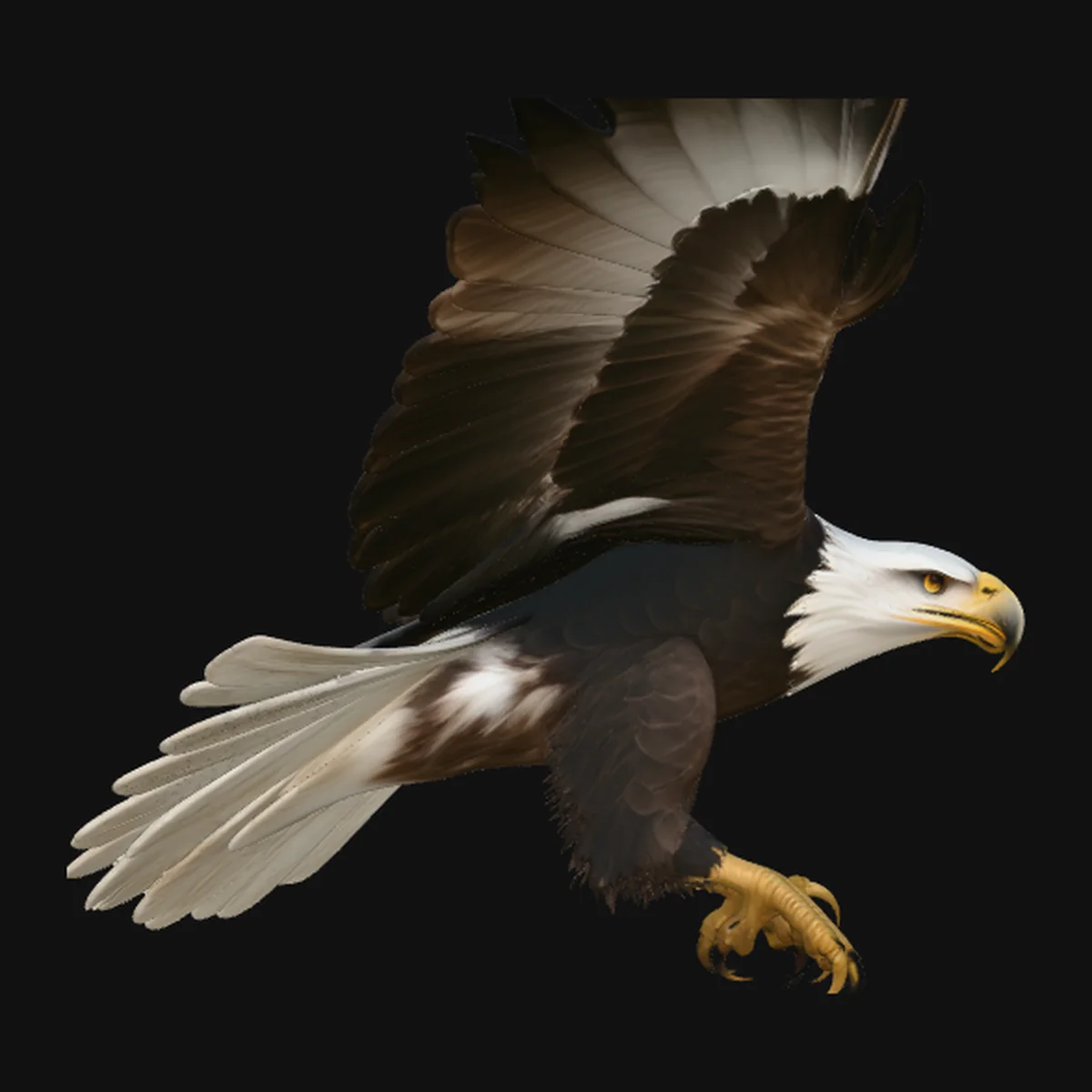Bald Eagle in Flight Statue Design 1