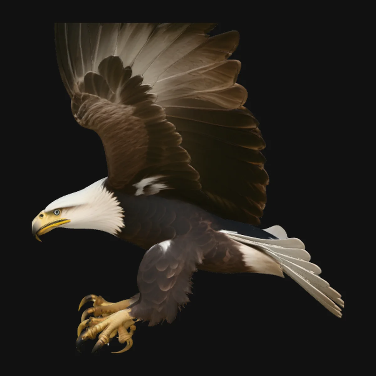 Bald Eagle in Flight Statue Design 2