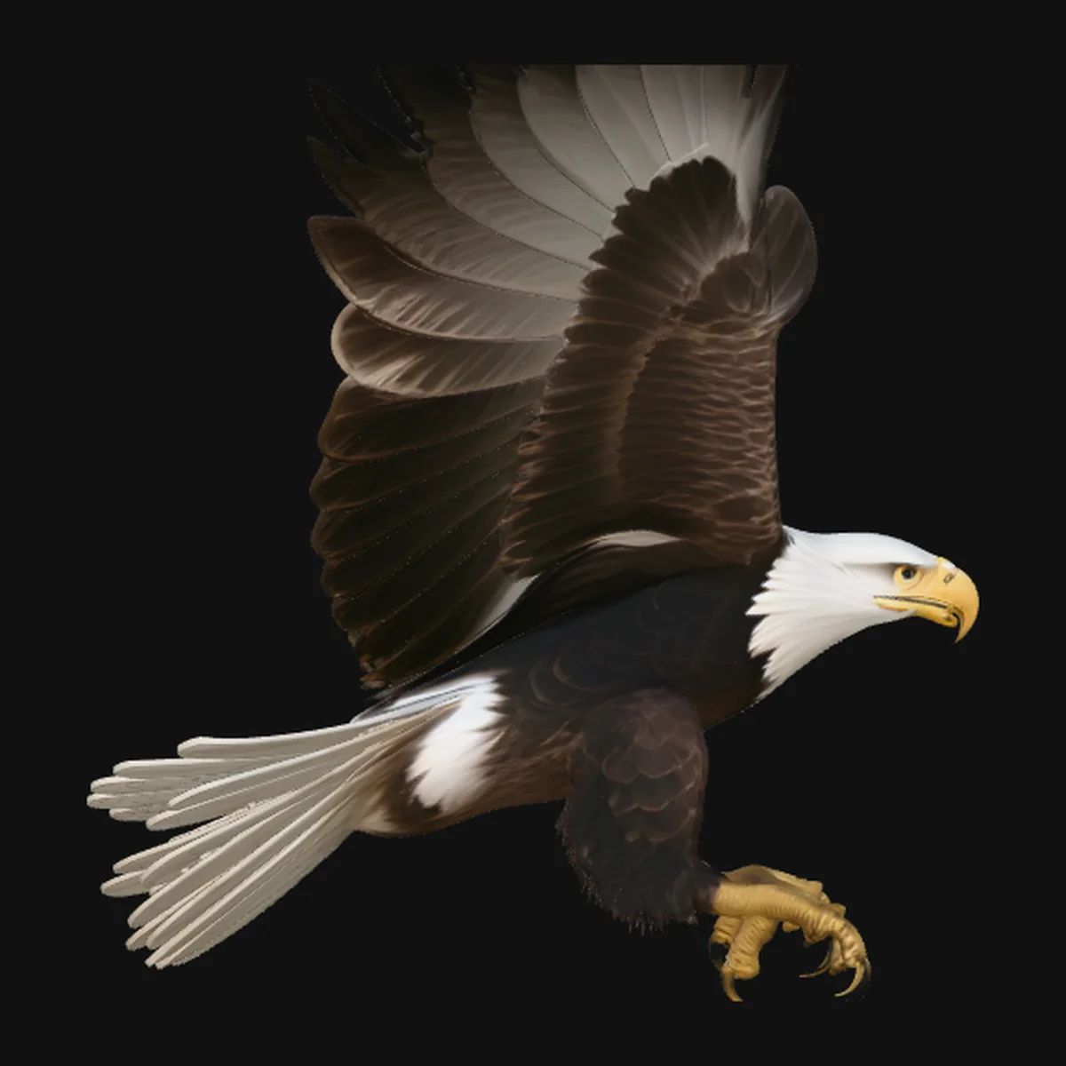 Bald Eagle in Flight Statue Design 3
