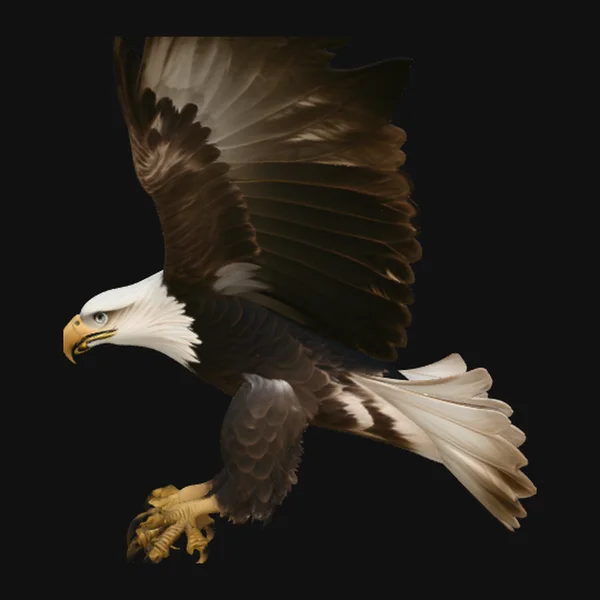 Bald Eagle in Flight Statue Design 4