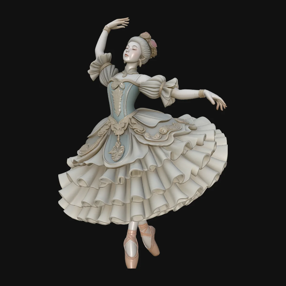 Ballerina Dancer Statue Design 3