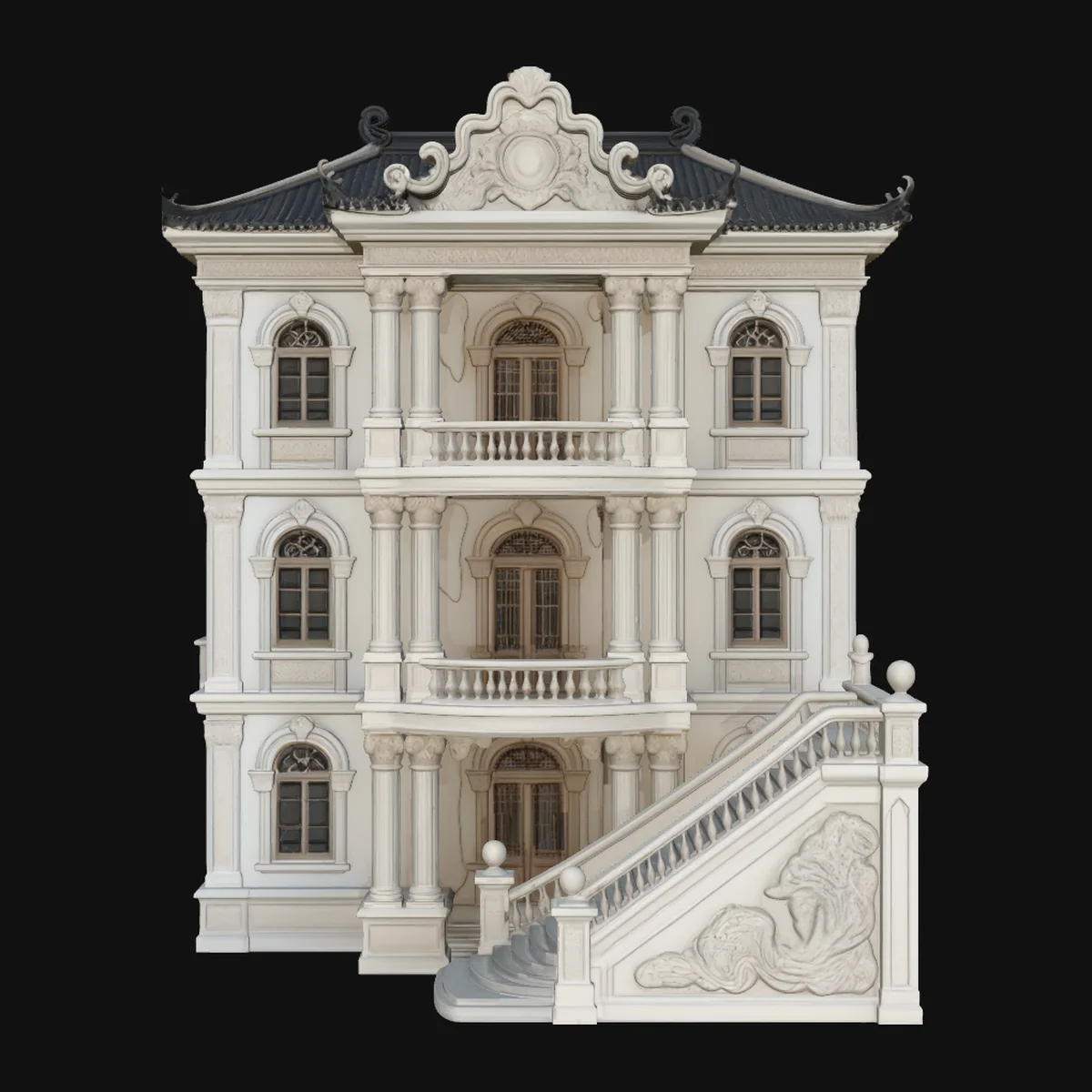 Baroque Mansion Model Design 1