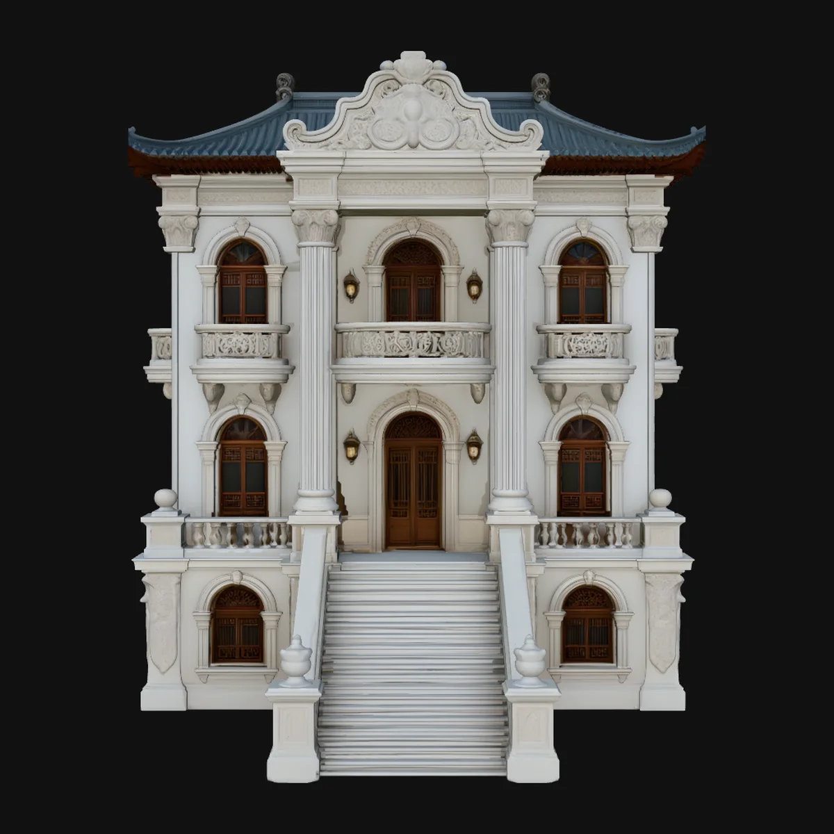 Baroque Mansion Model Design 4