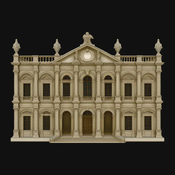 Baroque Palace Facade Model Design 1