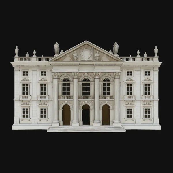 Baroque Palace Facade Model Design 2