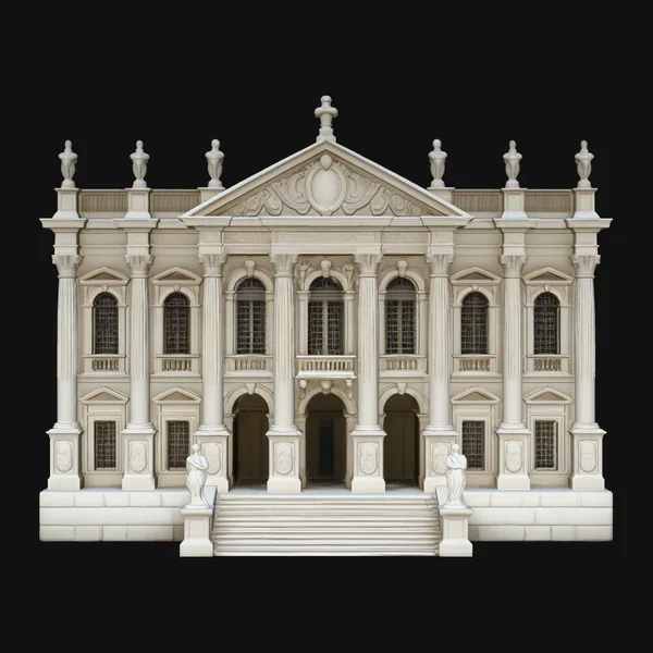 Baroque Palace Facade Model Design 3