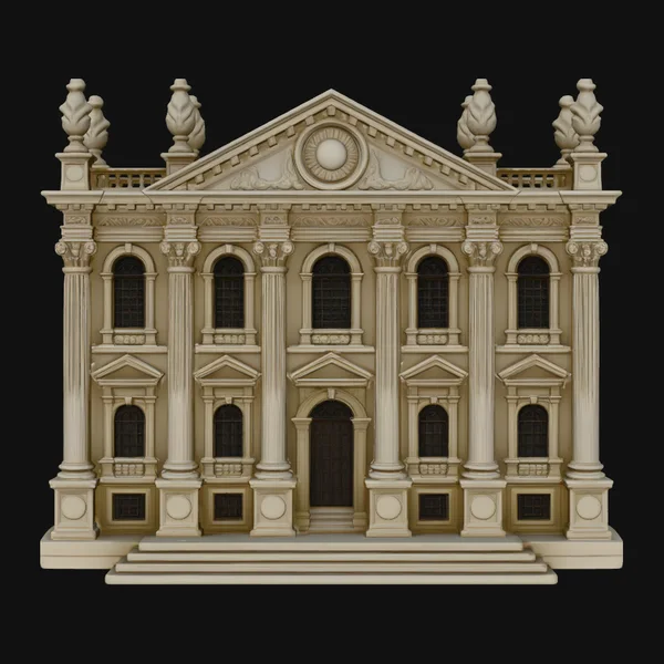 Baroque Palace Facade Model Design 4
