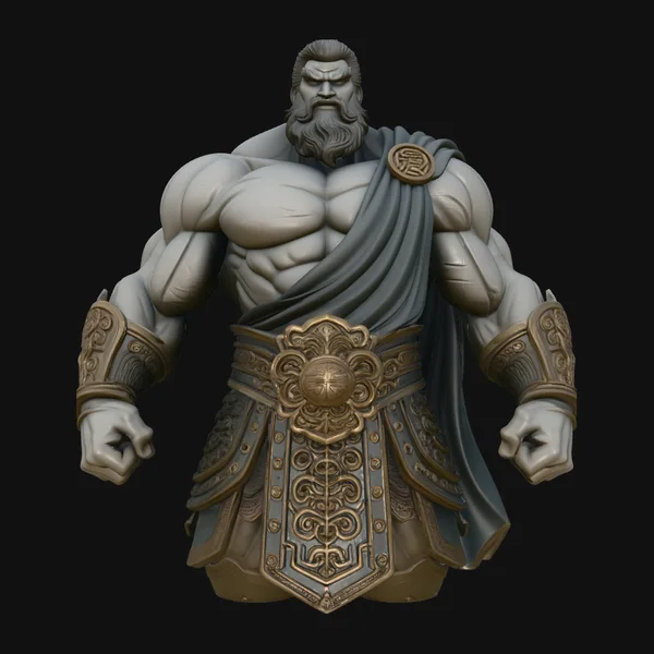Bearded Warrior God Statue Design 2