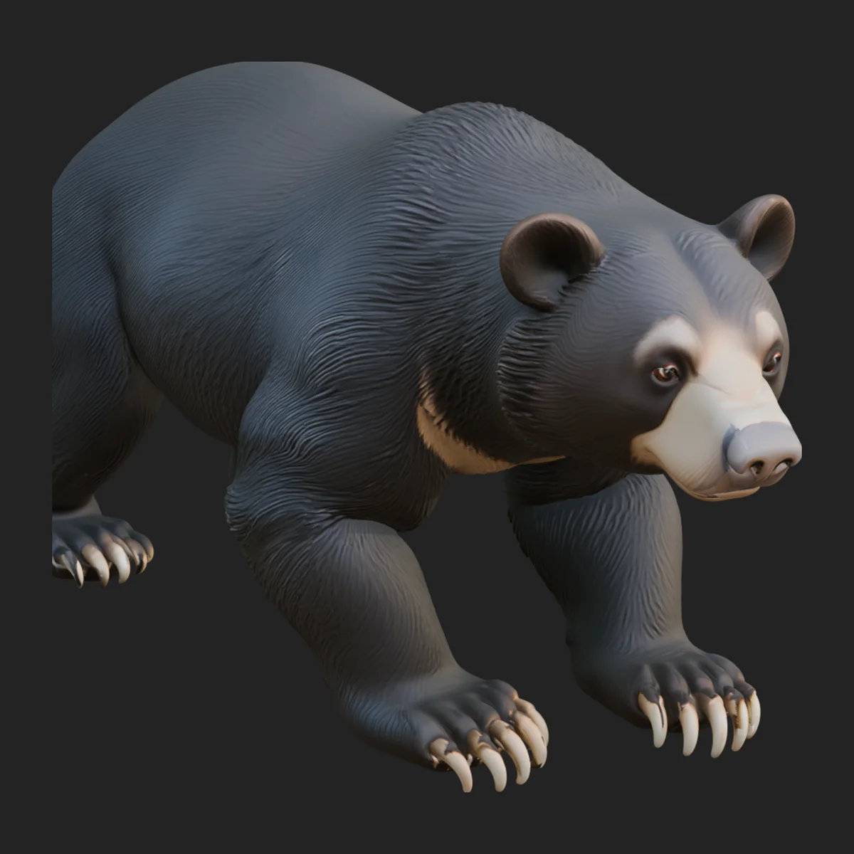 Black Bear Statue Design 3