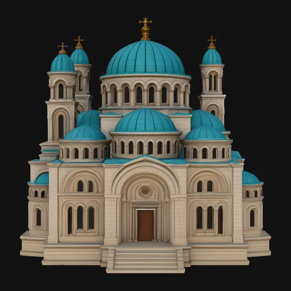Blue Domed Basilica Model Design 2