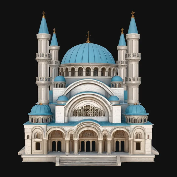 Blue Domed Basilica Model Design 3