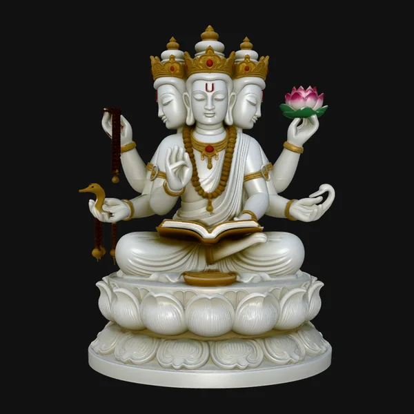 Brahma on Lotus Throne Statue Design 1