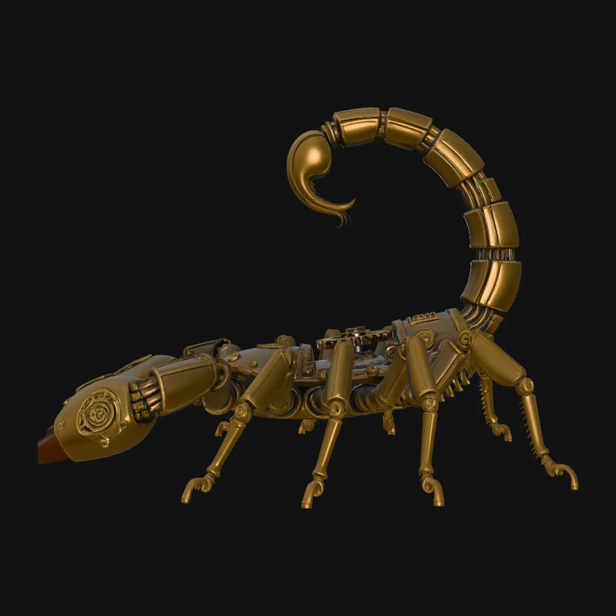 Brass Clockwork Scorpion Statue Design 2