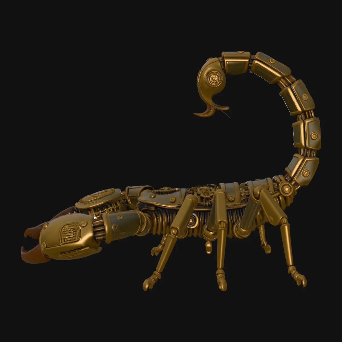 Brass Clockwork Scorpion Statue Design 3