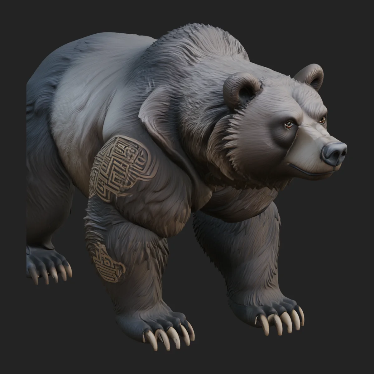 Brown Bear Statue Design 1