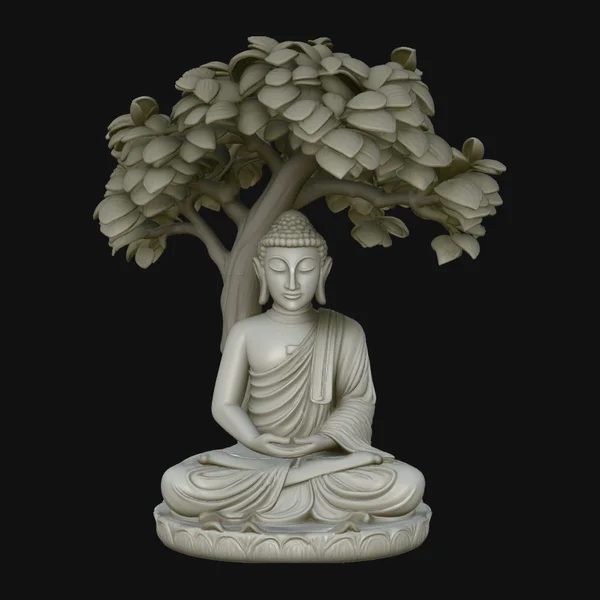 Buddha Under Bodhi Tree Statue Design 2