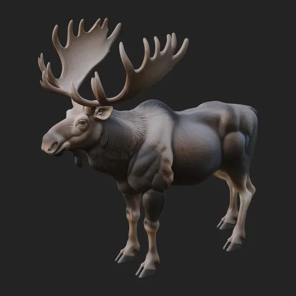 Bull Moose Statue Design 3