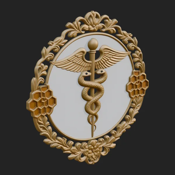 Caduceus Medical Wall Plaque Design 1